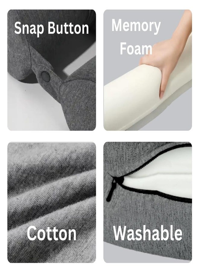 Unimos Twistable Flexible Memory Foam Travel Pillow - Support for Neck, Back, Legs, Washable Cotton Cover, Bendable Design - Image 2